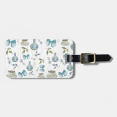 Grandmillenial Waterverf Bow Floral Bagagelabel (Voorkant horizontaal)