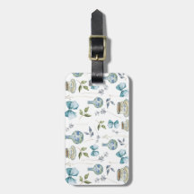 Grandmillenial Waterverf Bow Floral Bagagelabel