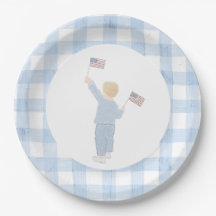 Grandmillennial All American Boy Paper Bord