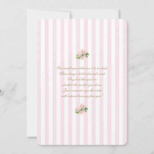 Grandmillennial Baby shower Girl Kaart (Achterkant)