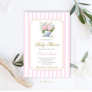 Grandmillennial Baby shower Girl Kaart