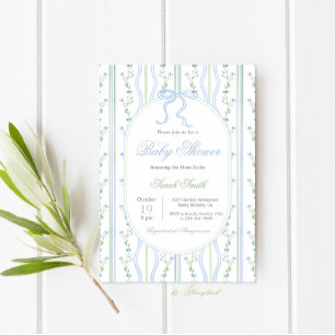 Grandmillennial-Baby shower Kaart