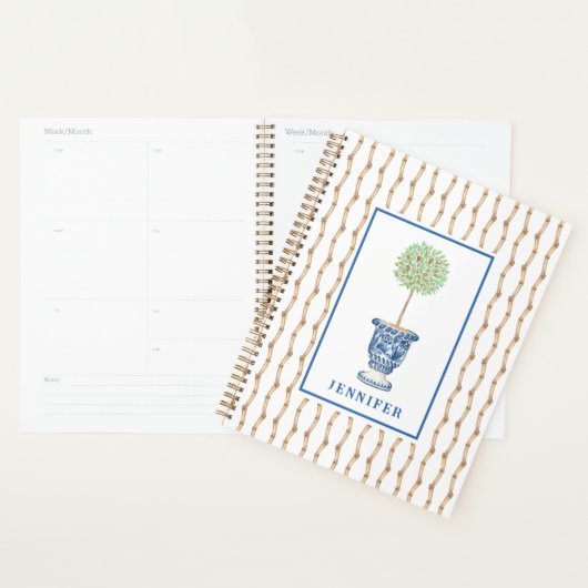 Grandmillennial Bamboo Chinoiserie Topiary | Planner (Display)