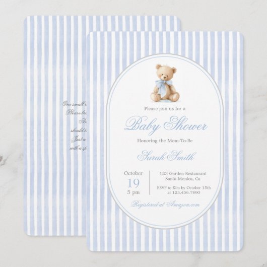 Grandmillennial Beer Baby shower Boy Kaart (Voorkant / Achterkant)