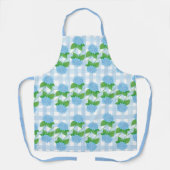 Grandmillennial Blauw en Wit Hydrangea Schort (Voorkant)