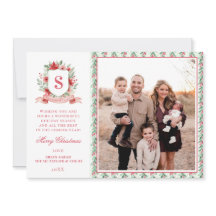 Grandmillennial Bloemenkroon | Kerstmonogram