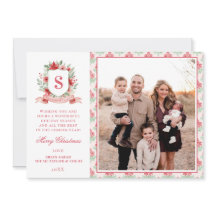 Grandmillennial Bloemenkroon | Kerstmonogram