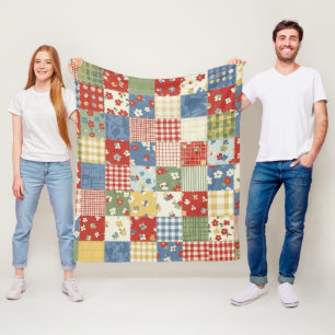 Grandmillennial Bloemmotief Fleece Deken