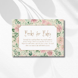 Grandmillennial Blush Sage Anemone Boeken Voor Bab Informatiekaartje