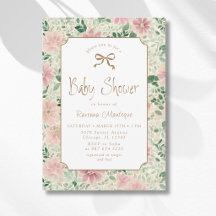Grandmillennial Blush Sage Anemone Gouden Baby Sho
