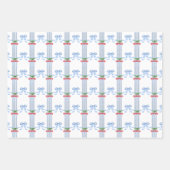 Grandmillennial Cherry Bows Waterverf Inpakpapier Vel (Voorkant 2)