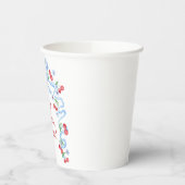 Grandmillennial Cherry Bows Waterverf Papieren Bekers (Links)