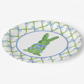 Grandmillennial Chinoiserie Bunny Topiary Paper PL Papieren Bordje (Gekanteld)