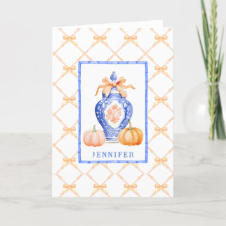 Grandmillennial Chinoiserie Ginger Jar Bedankkaart