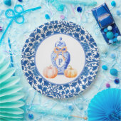 Grandmillennial Chinoiserie Ginger Jar Monogram Papieren Bordje (Feest)