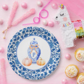 Grandmillennial Chinoiserie Ginger Jar Monogram Papieren Bordje (Feest)