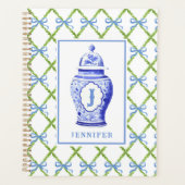 Grandmillennial Chinoiserie Ginger Jar | Monogram Planner (Voorkant)