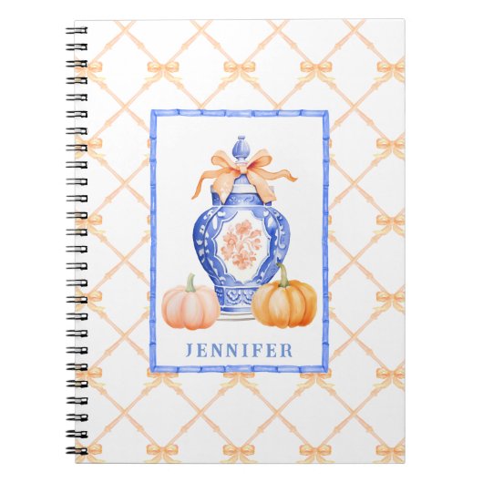 Grandmillennial Chinoiserie Ginger Jar Notitieboek (Voorkant)