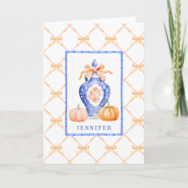 Grandmillennial Chinoiserie Ginger Jar Notitiekaartje