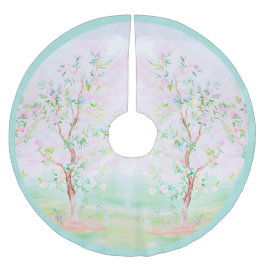 Grandmillennial Chinoiserie preppy floral Kerstboom Rok