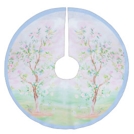 Grandmillennial Chinoiserie preppy floral Kerstboom Rok