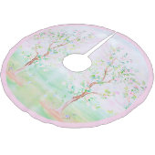 Grandmillennial Chinoiserie preppy floral Kerstboom Rok (Gekanteld)