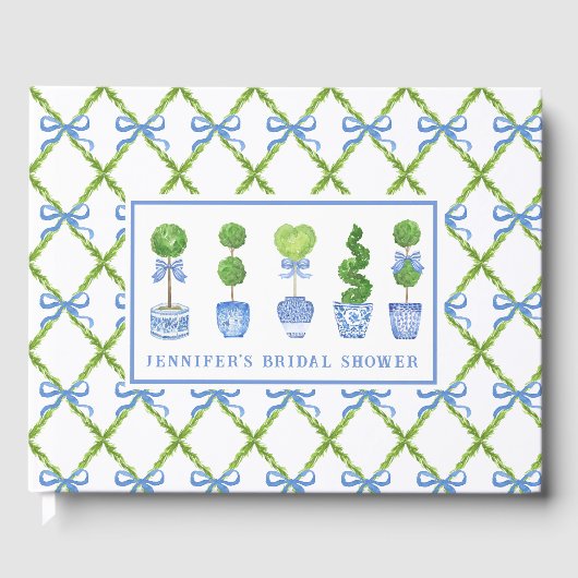 Grandmillennial Chinoiserie Topiary | Gepersonalis Gastenboek (Voorkant)