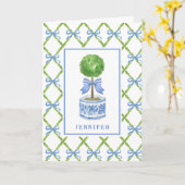 Grandmillennial Chinoiserie Topiary | Gepersonalis Kaart (Gele Bloem)