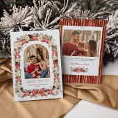 Grandmillennial Christmas Photo Card Kaart