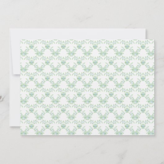 Grandmillennial Christmas Reindeer Crest Monogram Kaart (Achterkant)