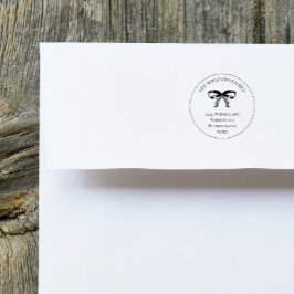 Grandmillennial Coquette Kerstretouradres Rubberstempel