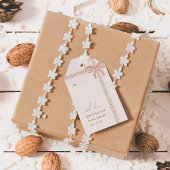 Grandmillennial Coquette van en naar Kerstmis Cadeaulabel