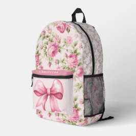 Grandmillennial Cottage Roos Roze Bow Rugzak