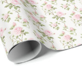 Grandmillennial Cottagecore roze rozen  Cadeaupapier (Rol Hoek)