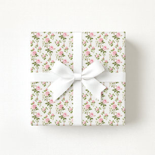 Grandmillennial Cottagecore roze rozen  Cadeaupapier