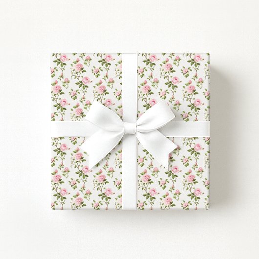 Grandmillennial Cottagecore roze rozen  Cadeaupapier