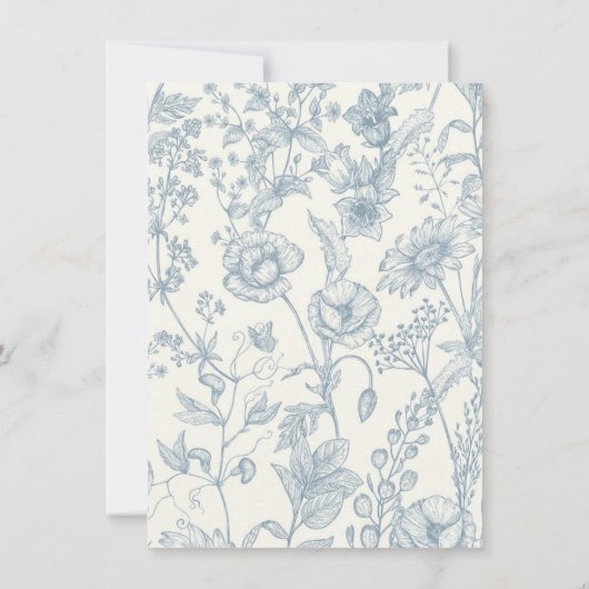 Grandmillennial en Elegant Save the Dates Kaart (Achterkant)