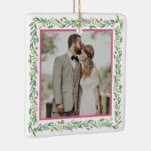 Grandmillennial Evergreen Swag | Foto Keramisch Ornament (Rechts)