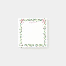 Grandmillennial Evergreen Swag met Monogram Post-it® Notes