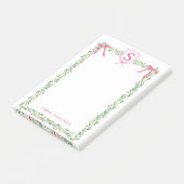 Grandmillennial Evergreen Swag met Monogram Post-it® Notes (Schuin)