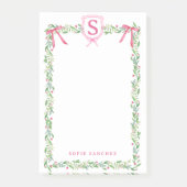 Grandmillennial Evergreen Swag met Monogram Post-it® Notes (Voorkant)