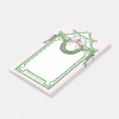 Grandmillennial Evergreen Swag met Monogram Post-it® Notes (Schuin)