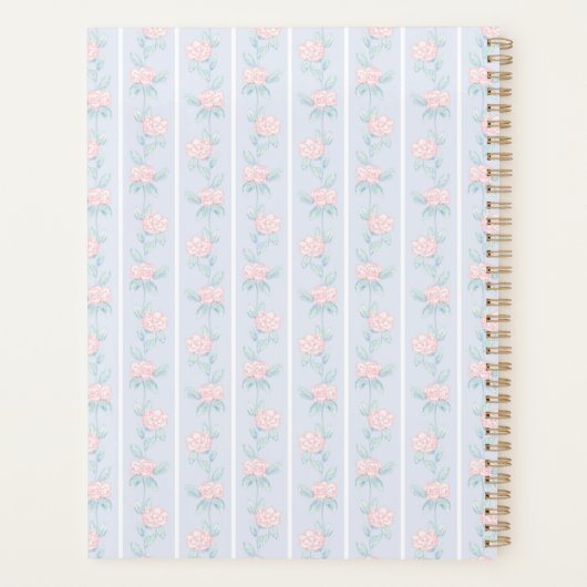 Grandmillennial Floral Bows Planner (Achterkant)