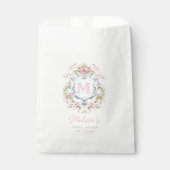 Grandmillennial Floral Crest Monogram | Bruids Bedankzakje (Voorkant)