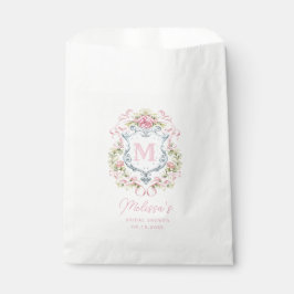 Grandmillennial Floral Crest Monogram | Bruids Bedankzakje