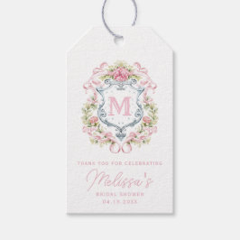 Grandmillennial Floral Crest Monogram | Bruids Cadeaulabel