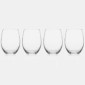 Grandmillennial Floral Crest Monogram | Bruids Wijnglas Zonder Voet (Links)