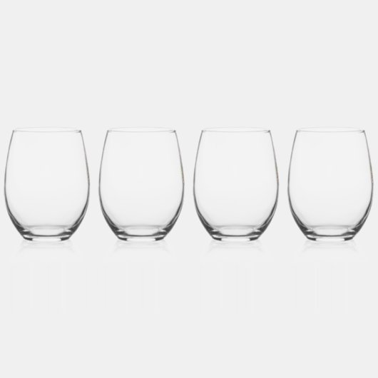 Grandmillennial Floral Crest Monogram | Bruids Wijnglas Zonder Voet (Rechts)