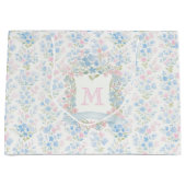 Grandmillennial Floral Personalized Gift Bag Groot Cadeauzakje (Voorkant)