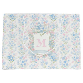 Grandmillennial Floral Personalized Gift Bag Groot Cadeauzakje